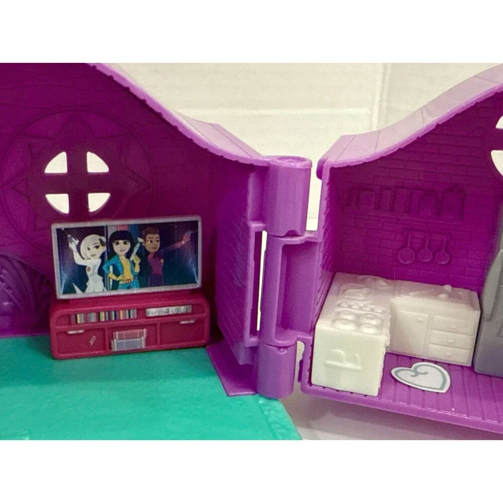 2018 Polly Pocket Pollyville House Playset Mattel Lot w/ Furniture Accessories